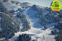 The  Ruia ski slope from  Postavaru  mountain in Poiana Brasov |R&J ski school & ski rental in Poiana Brasov 